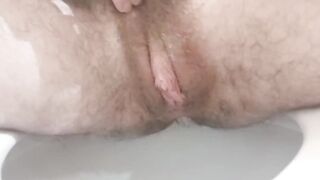 Quick piss in the toilet