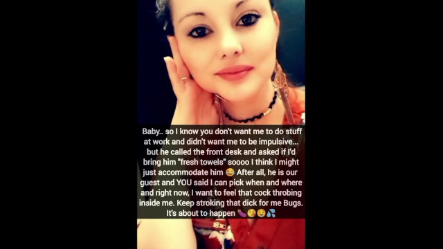 Hotwife makes husband watch her fuck hotel guest on Snapchat