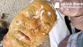 Black Man Shits, Pisses & Cums in Closeted Newsman's Mouth & Face