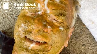 Black Man Shits, Pisses & Cums in Closeted Newsman's Mouth & Face