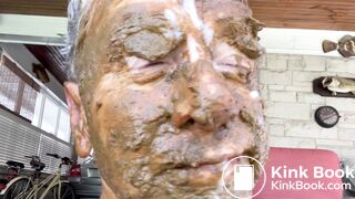 Black Man Shits, Pisses & Cums in Closeted Newsman's Mouth & Face