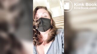 BBW Pissing Down Stairs