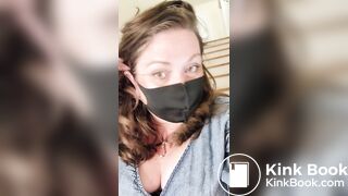 BBW Pissing Down Stairs