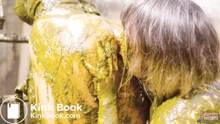 Manure Party Pit - Lesbian in cowshit