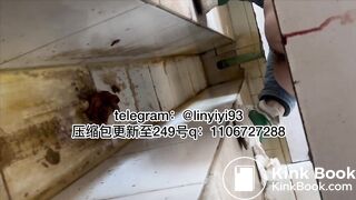 The girl excreted profusely in the toilet 53