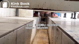 The girl excreted profusely in the toilet 60