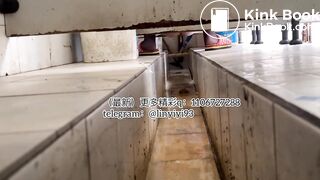 The girl excreted profusely in the toilet 60