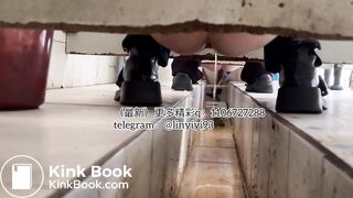 The girl excreted profusely in the toilet 60