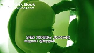 The girl excreted profusely in the toilet 64