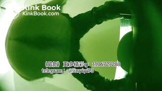 The girl excreted profusely in the toilet 64