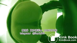 The girl excreted profusely in the toilet 64