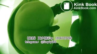 The girl excreted profusely in the toilet 64