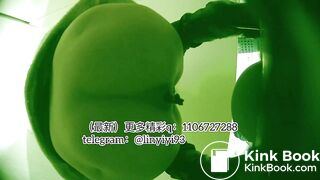 The girl excreted profusely in the toilet 64