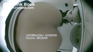 The girl excreted profusely in the toilet 63