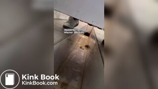 The girl excreted profusely in the toilet 68