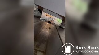 The girl excreted profusely in the toilet 68