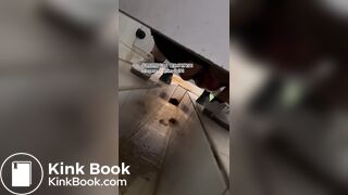 The girl excreted profusely in the toilet 68