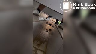 The girl excreted profusely in the toilet 68