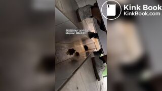 The girl excreted profusely in the toilet 68