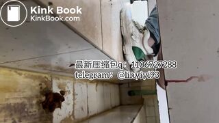 The girl excreted profusely in the toilet 69