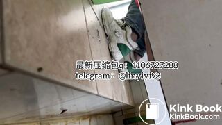 The girl excreted profusely in the toilet 69