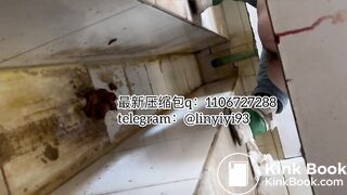 The girl excreted profusely in the toilet 69