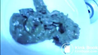 Hot butt milf shit and piss on a plate