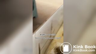 The girl excreted profusely in the toilet 82