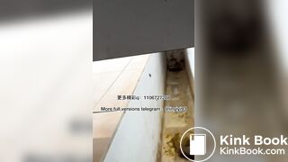 The girl excreted profusely in the toilet 82