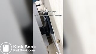 The girl excreted profusely in the toilet 83