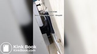 The girl excreted profusely in the toilet 83