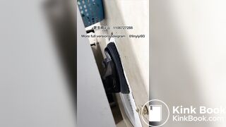 The girl excreted profusely in the toilet 83