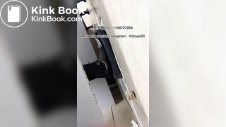 The girl excreted profusely in the toilet 83