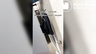 The girl excreted profusely in the toilet 83