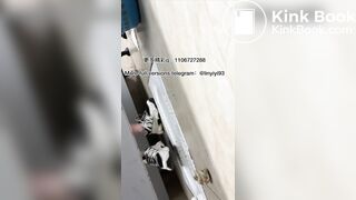 The girl excreted profusely in the toilet 84