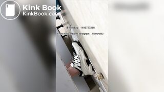 The girl excreted profusely in the toilet 84