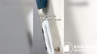 The girl excreted profusely in the toilet 84