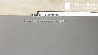 The girl excreted profusely in the toilet 85