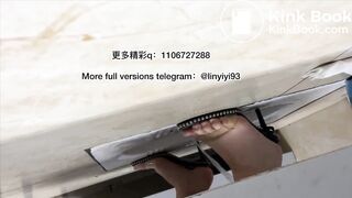 The girl excreted profusely in the toilet 85