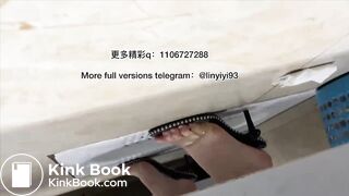 The girl excreted profusely in the toilet 85