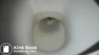 girl has shit in the toilet