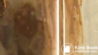 Sexy blonde babe smearing