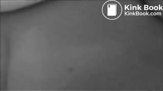 black and white pooping