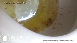 girl diarrhea on the toilet