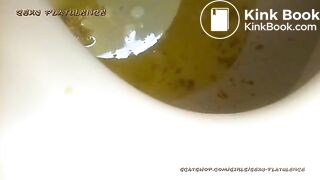 girl diarrhea on the toilet