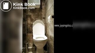 Blond Shits on Toilet Seat, Hot