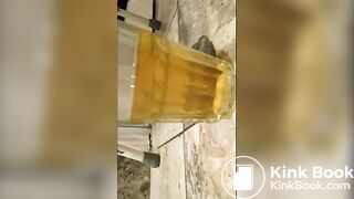 Blond Shits on Toilet Seat, Hot