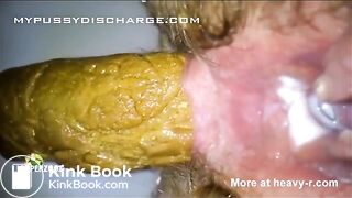 Pooping and dripping cum