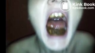 Red head eat shit from ass