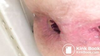 Pissing and shitting in toilet